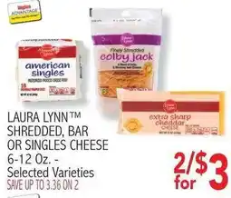 Ingles Markets Laura Lynn shredded, bar or singles cheese offer