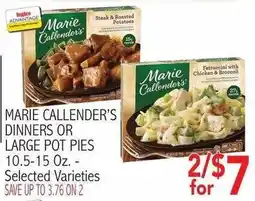 Ingles Markets Marie Callender's dinners or large pot pies offer