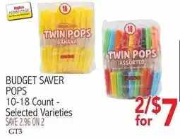 Ingles Markets Budget saver pops offer