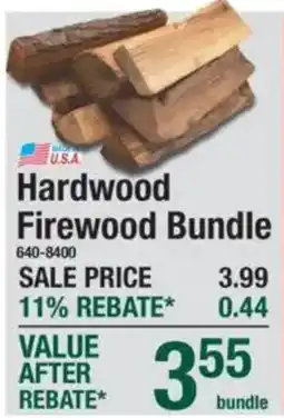 Menards Hardwood Firewood Bundle offer