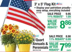 Menards 4-Quart Annuals & Perennials offer