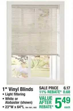 Menards 1" Vinyl Blinds offer
