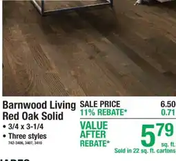 Menards Barnwood Living Red Oak Solid offer
