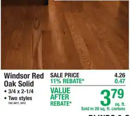 Menards Windsor red oak solid offer