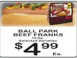 Foodland Ball Park Beef Franks offer