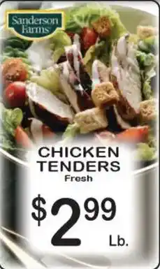 Foodland Sanderson Farms chicken tenders offer