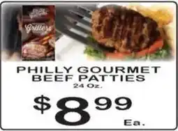 Foodland Griller philly gourmet beef patties offer