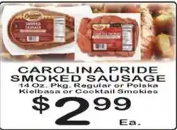 Foodland Carolina Pride Smoked Sausage offer