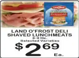 Foodland Land o'Frost deli shaved lunchmeats offer