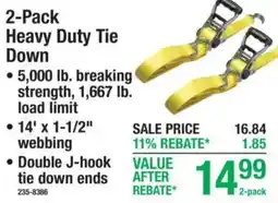 Menards Heavy Duty Tie Down offer