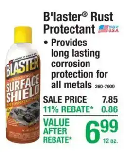 Menards Blaster rust protectant offer