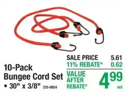 Menards 10-Pack Bungee Cord Set offer
