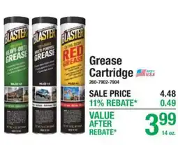 Menards Blaster grease cartridge offer