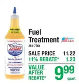 Menards Lucas fuel treatment offer
