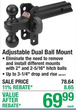 Menards Itow smart adjustable dual ball mount offer