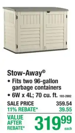 Menards Stow-Away® offer