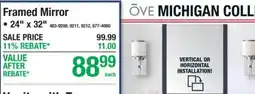 Menards Framed Mirror offer
