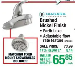 Menards Brushed Nickel Finish offer