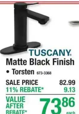 Menards Tuscany matte black finish torsten offer