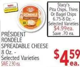 Ingles Markets President rondelé spreadable cheese offer
