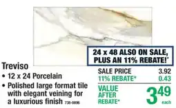 Menards Treviso 12 x 24 Porcelain offer