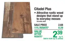 Menards Citadel Plus offer