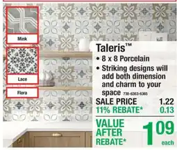Menards Taleris™ 8 x 8 Porcelain offer