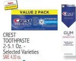 Ingles Markets Crest toothpaste offer