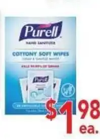 Ingles Markets Purell cottony soft wipes offer