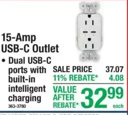 Menards 15-Amp USB-C Outlet offer