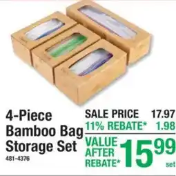 Menards Bamboo Bag Storage Set offer
