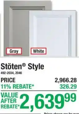 Menards Stoten Style offer