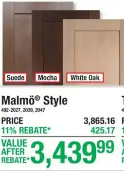 Menards Malmö Style offer