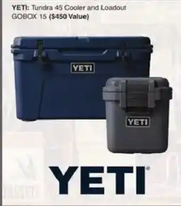 Dunham's Sports Yeti Tundra 45 Cooler and Loadout Gobox 15 offer