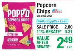 Menards Poppo popcorn chips offer