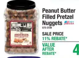 Menards Anderson peanut butter filled pretzel nuggets offer