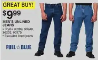 Dunham's Sports Full Blue Men's Unlined Jeans offer
