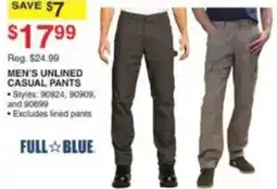 Dunham's Sports Full Blue Men's Unlined Casual Pants offer