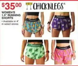 Dunham's Sports Chicknlegs women's 1.5" running shorts offer
