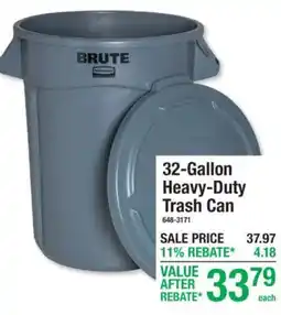 Menards Brute 32-Gallon Heavy-Duty Trash Can offer