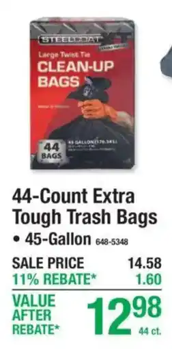 Menards Steelcoat xt clean-up bags offer