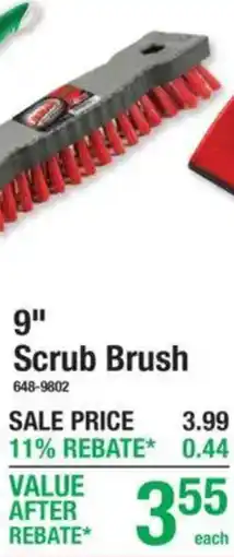Menards 9" Scrub Brush offer