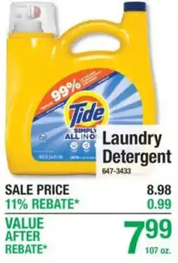 Menards Tide laundry detergent offer