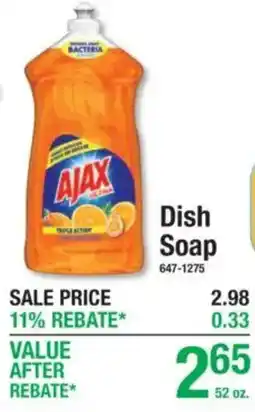 Menards Ajax dish soap offer
