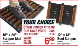 Menards Your Choice Scraper Mat offer