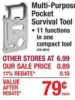 Menards Multi-Purpose Pocket Survival Tool offer