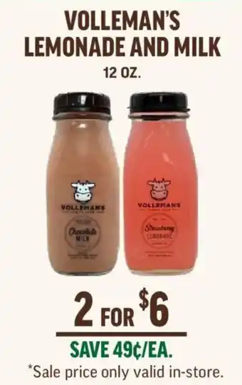 Vollemans lemonade and milk