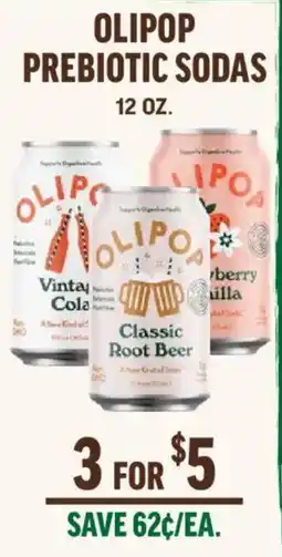 Central Market Olipop prebiotic sodas offer