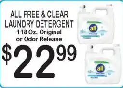 Foodland All free & clear laundry detergent offer