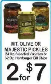Foodland Mt. Olive or Majestic Pickles offer